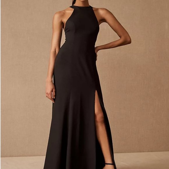 BHLDN Dresses & Skirts - BHLDN Serephina Crepe Maxi Dress (Forest Green)